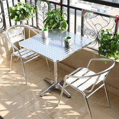 Table de jardin Ronde Pliante en Aluminium 