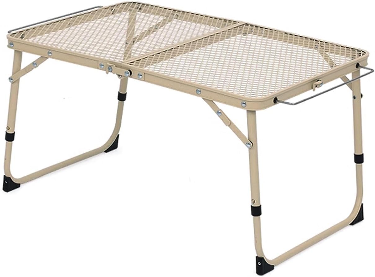 Table de jardin rectangulaire pliable en Alliage D'aluminium et Maille de Fer 