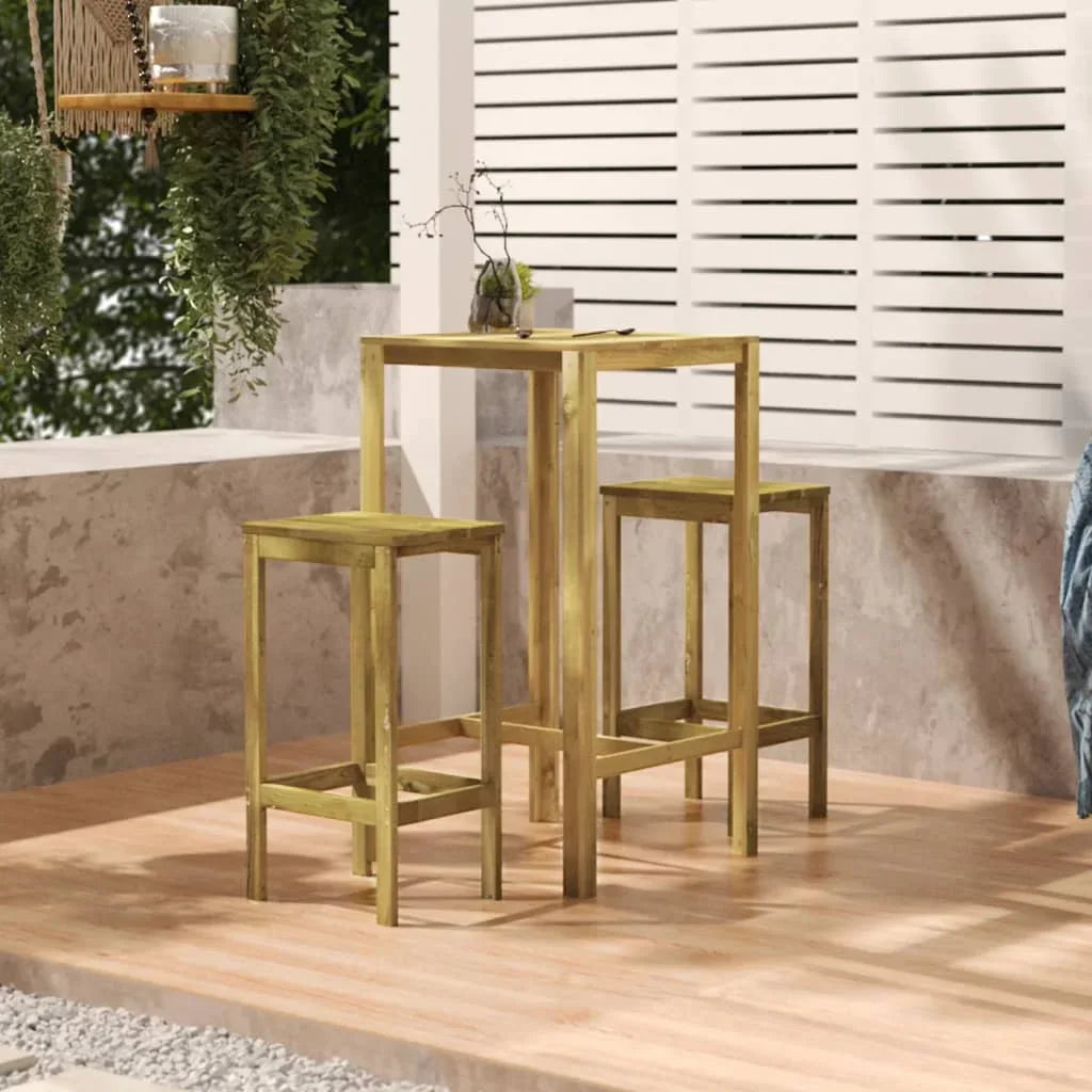  Table de jardin simple en pin imprégné pour camping d’extérieur 