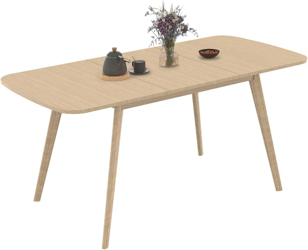 Table à manger extensible rectangle effet Bois 