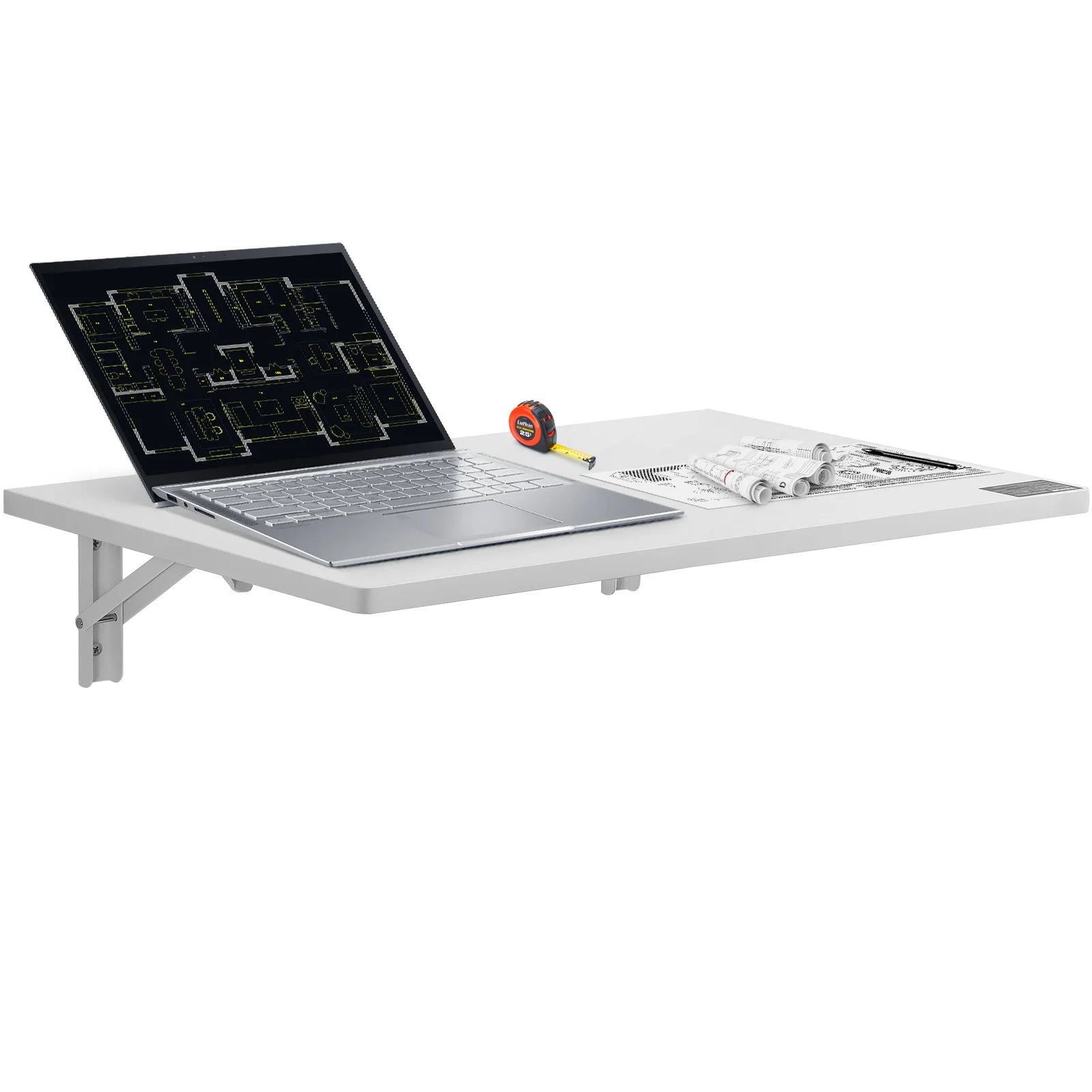 Table murale pliable Rabattable avec Support en Fer