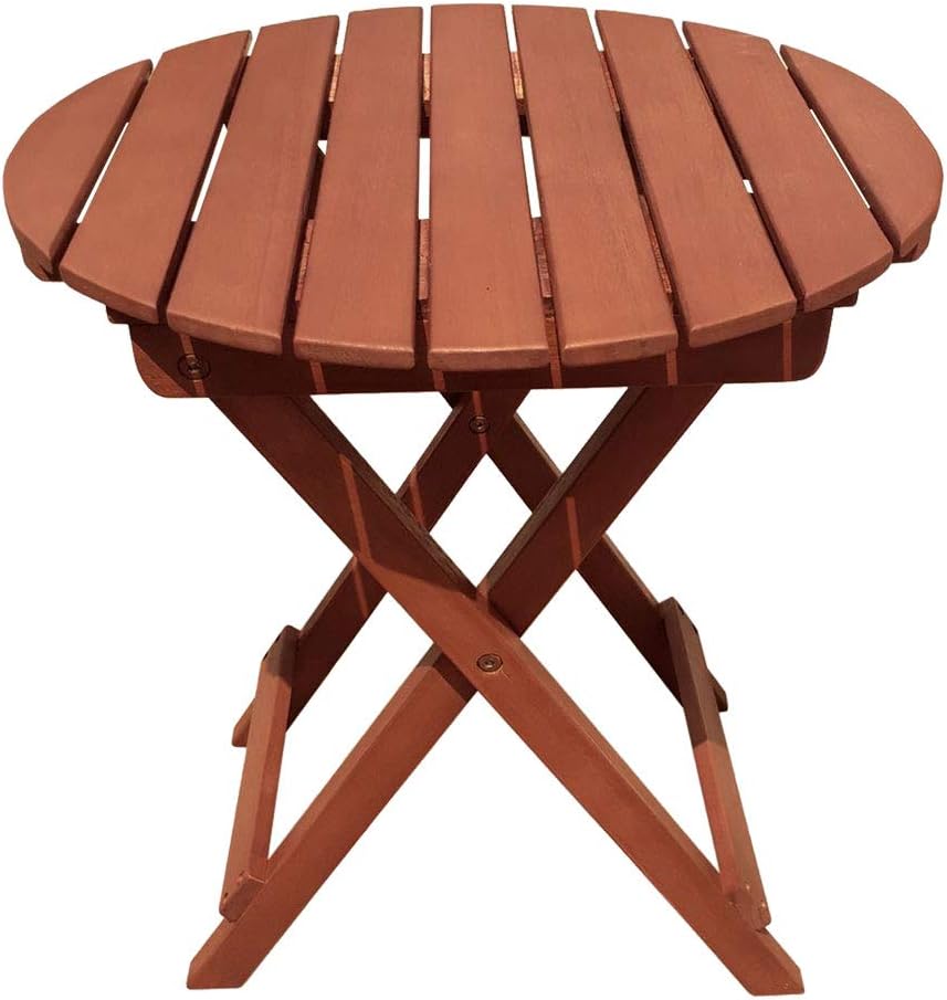 Table ronde de jardin  pliante en bois 